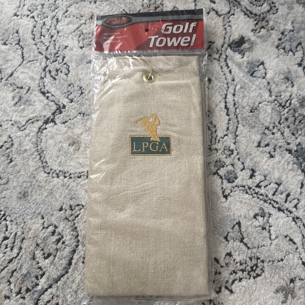 Vintage LPGA Golf Bag Towel NEW Old Stock  Design 16"x25"